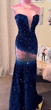 Red Sequin Mermaid Prom Dress