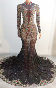 Prom Dress Crystal Beading Evening Dresses Robes De Soirée 2023 New Summer Mermaid Party Dress Zipper Back