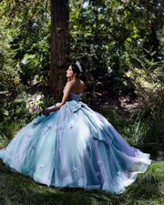 2024 Sparkly Blue Purple Princess Quinceañera Dress