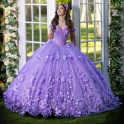 Lavender Sweetheart Off-Shoulder Quinceañera Ball Gown