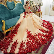 Sweet 16 3D Applique Ball Gown Quinceañera Dress