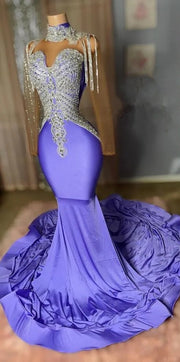 Lilac Charm: Mermaid Prom Elegance