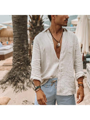 Casual Men's Long Sleeve Loose Button Shirts