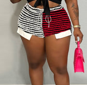 Sexy Colorblock Striped Shorts