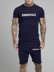 Casual Letter Printing Two-Piece Set Men