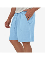 Men's Pure Color Linen Shorts