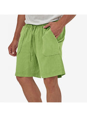 Men's Pure Color Linen Shorts