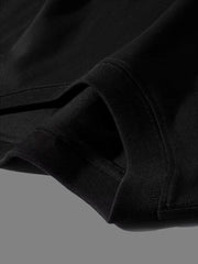 Black Printing Casual Short Suit For Men