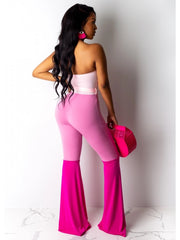 Colorblock Mid-rise Fitted Jumpsuits