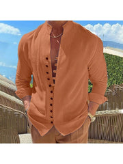 Long Sleeve Single Breasted Leisure Men's Shirts