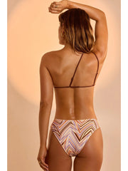Print One-shoulder Backless Bikinis Sets