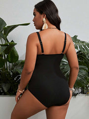 Solid Color Spaghetti Straps Backless One-Pieces Swimwear