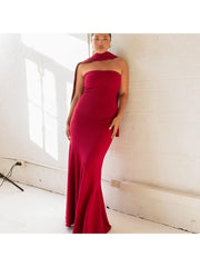 Solid Color High Rise Bodycon Sleeveless Maxi Dresses