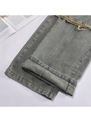 Washed Denim High Rise Jeans