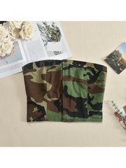 Camouflage Cargo Pocket Tube Pants Sets