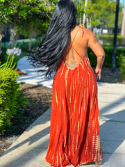 Lace Up Spaghetti Straps Backless Jumpsuits