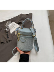 Pure Color Zipper Satchels Bags