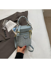 Pure Color Zipper Satchels Bags