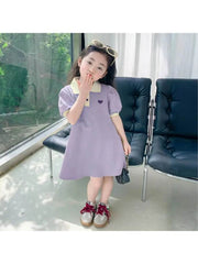 Solid Color Pure Color Princess Girl Dresses