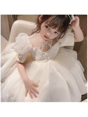 Solid Color Lace Princess Girl Dresses
