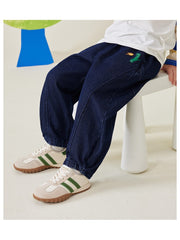 Solid Color Denim Mid-rise Boy Pants