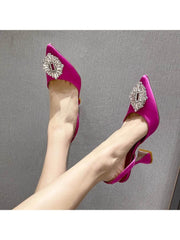 Pointed Chunky Pointed Toe Heels