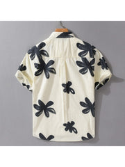 Floral Cotton Loose Shirts For Men