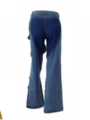 Cabe Knit Hollow-out High Rise Jeans