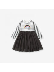 Patchwork Striped Cotton Girl Dresses