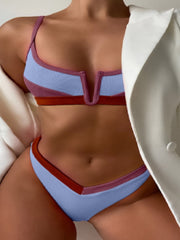 Colorblock Low Rise Fitted Bikinis