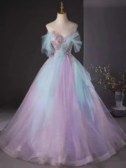 Real Picture V-Neck Princess Quinceañera Dress