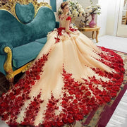 Sweet 16 3D Applique Ball Gown Quinceañera Dress