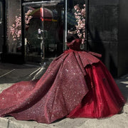 Sparkly Burgundy Quinceañera Dresses for Debut & Sweet 16 Proms