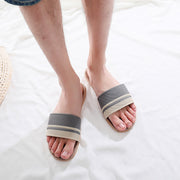 Multi Colors Summer Flax Slippers Women Men Casual Linen Slides Non-Slip Home Flip Flops Indoor Shoes Unisex Sandals Beach