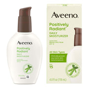 Aveeno Positively Radiant Daily Face Moisturizer Lotion with SPF 15, 4 oz