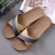Multi Colors Summer Flax Slippers Women Men Casual Linen Slides Non-Slip Home Flip Flops Indoor Shoes Unisex Sandals Beach