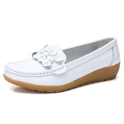 Genuine Leather Women Casual Shoes Flats Loafers Shoes Spring Woman Flats Shoes Female Loafers Slip-on Walking Shoes Woman Tenis