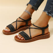 Woman Fashion Braid Casual Beach Shoes Female Flat Women Summer Platform Sandals Dress Ladies Shoe 2022 Size 40