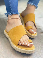 European And Beautiful Women's Fashion Sandals 2022 Summer New Comfortable Flat Hemp Rope Woven Casual Fisherman Shoes