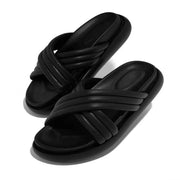 Women's Slippers Silk Soft Platform Ladies Slides Shoes 2022 Summer Fashion Thick Bottom Female Slipper Woman Flip-flops