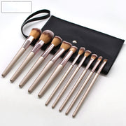 10pcs High Quality Professional Makeup Brushes Set Eyeshadow Brown Foundation Powder Cosmetic