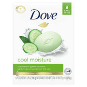 Dove Skin Care Beauty Bar Cucumber And Green Tea Soap For Softer Skin, 3.75 oz, 8 Bars
