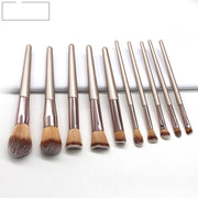 10pcs High Quality Professional Makeup Brushes Set Eyeshadow Brown Foundation Powder Cosmetic