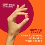 OLLY Laser Focus Gummy, Ginseng, Alpha GPC, B Vitamin, Supplement, Berry Tangerine, 36 Count