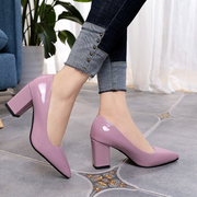 Women's Pumps; Shoes For Women High Heels Pointed Shallow Mouth Shoes Women's Thick-heeled Fashion Shoes