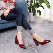 Women's Pumps; Shoes For Women High Heels Pointed Shallow Mouth Shoes Women's Thick-heeled Fashion Shoes