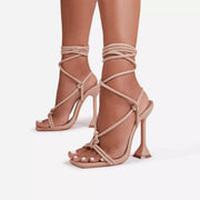 Summer Plus Size 36-43 Fine High Heels Women Girl Sandals Luxury Elegant Pump Ankle Strap Thin Band Square Toe Sexy Fashion Shoe