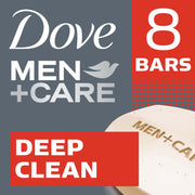 Dove Men+Care Body + Face Bar Purifying Grains, Deep Clean, 3.75 oz (8 Bars)