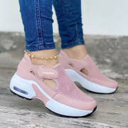 2022 Summer Women Red Sneakers Ladies Air Cushion Shoes Female Mesh Breathable Flats Casual Footwear Fashion Walking Trainers