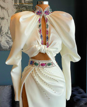 Elegant Two-Piece Long Sleeves Evening Dress
